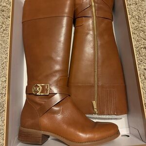 Michael Kors Tan Bryce Tall Boots